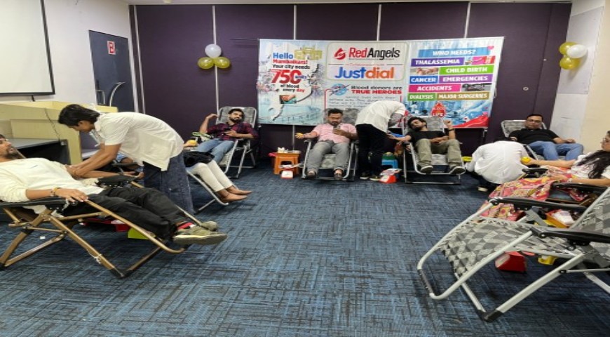 Red Angels & Justdial Unite to Save Lives Through Blood Donation Camp